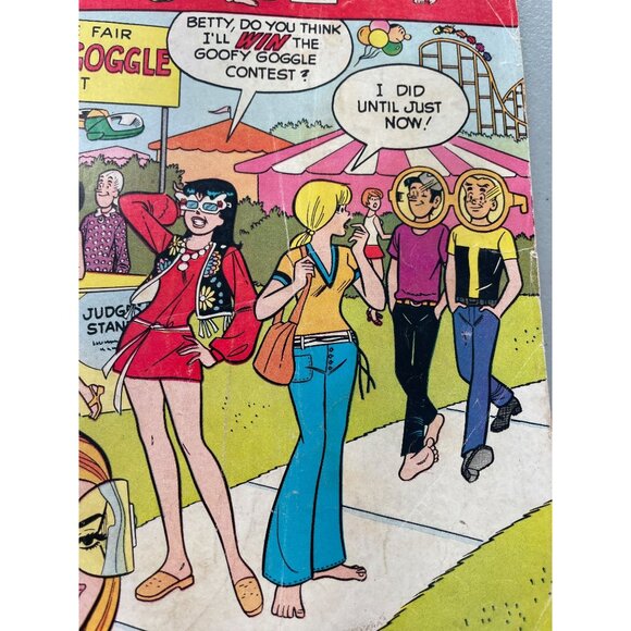 Archie Comics Pep #246 Archie Series Oct 1970 Goofy Goggle Contest Bagged Boarde - Picture 5 of 6